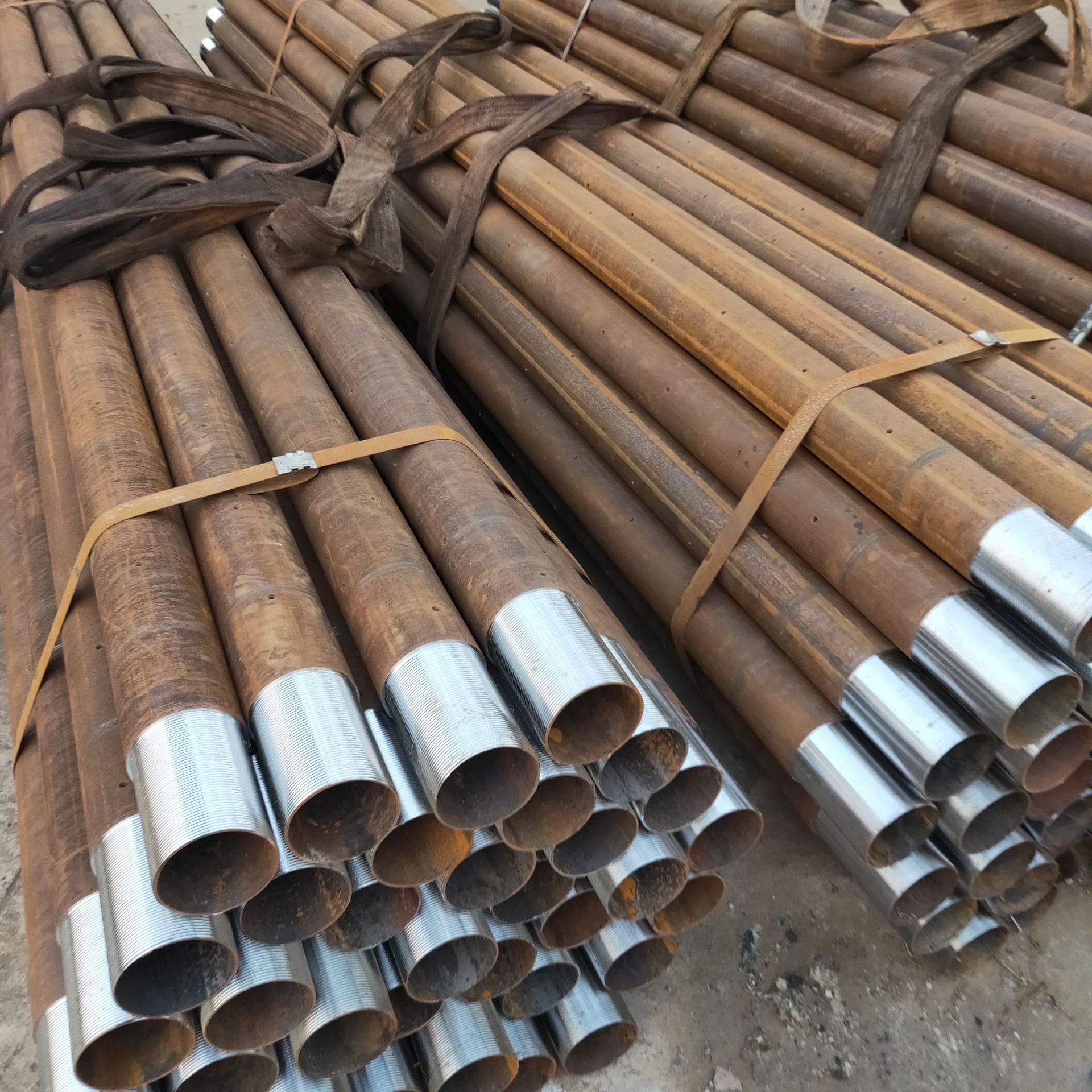 无缝钢管内外车丝加工,钢筋连接套筒,钢筋直螺纹滚丝机,钢筋丝头保护