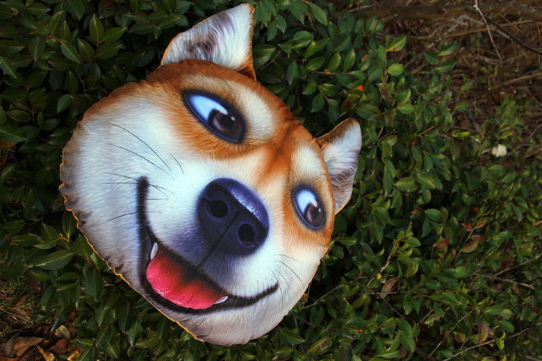 厂家直销3d神烦狗狗头抱枕仿真滑稽靠枕男生搞怪二哈枕头汽车靠垫