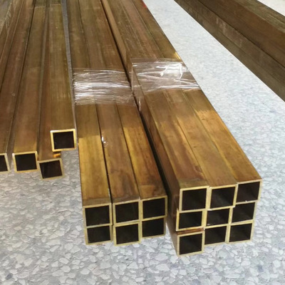 h63装饰用方铜管12*12 18*18mm 厚1-3规格全 u盘矩形黄铜方管