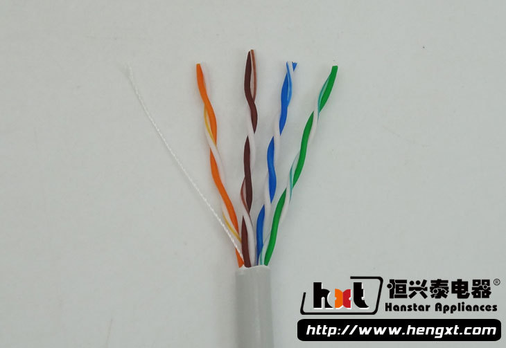 包邮50米t580无氧铜超五类8芯网线 cat5e网络监控双绞