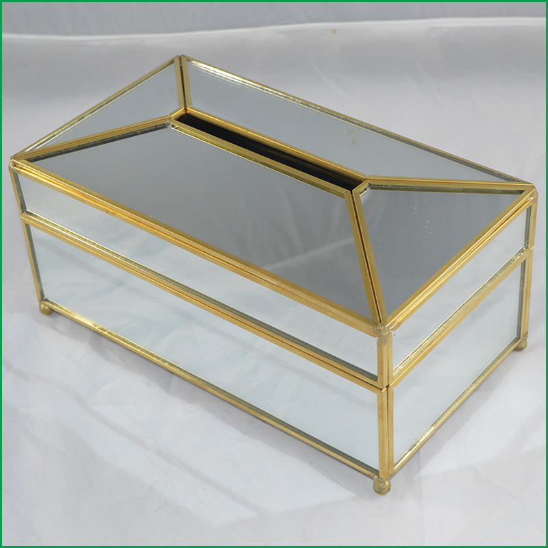 Geometric Glass Greenhouse Glass Paper Extraction Box Living Room Bedroom Furnishings Paper Extraction Box