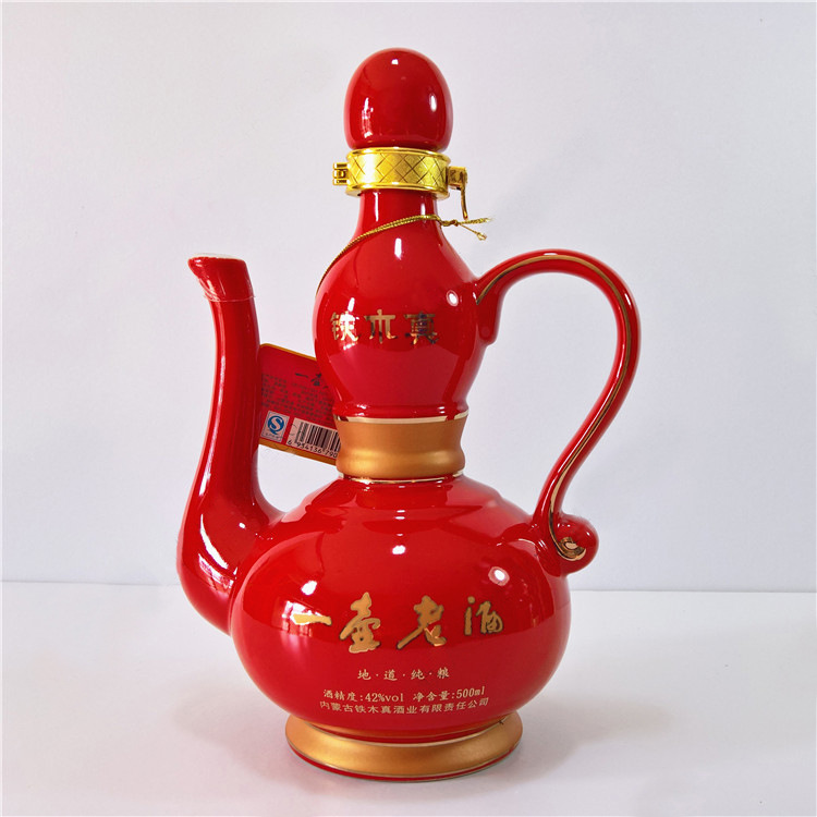 铁木真一壶老酒42度 500ml 清香型 (一件4瓶 5.92公斤)