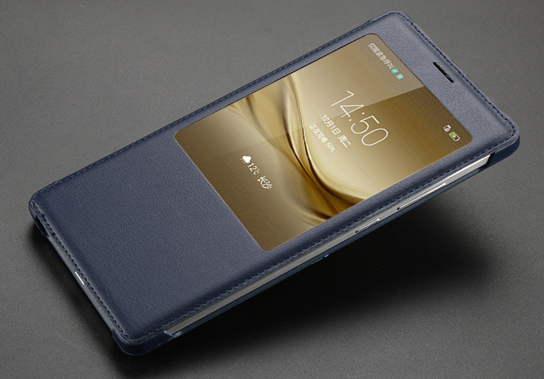 新款华为mate8手机翻盖原装手mt8商务智能华为mate8手机皮套全包