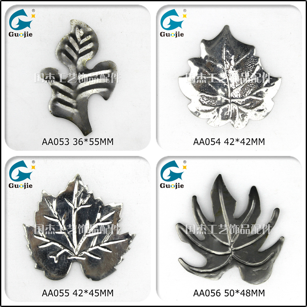 Photo Frame Accessories Iron Maple Leaf Decoration Classical Style Specimen Leaf Iron Pendant Iron Candlestick Iron Sheet Stamping Leaves