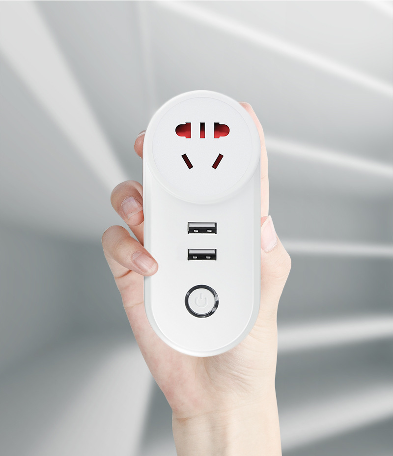 wifi智能插座 天猫精灵语音远程控制usb充电 国标5孔定时小插座