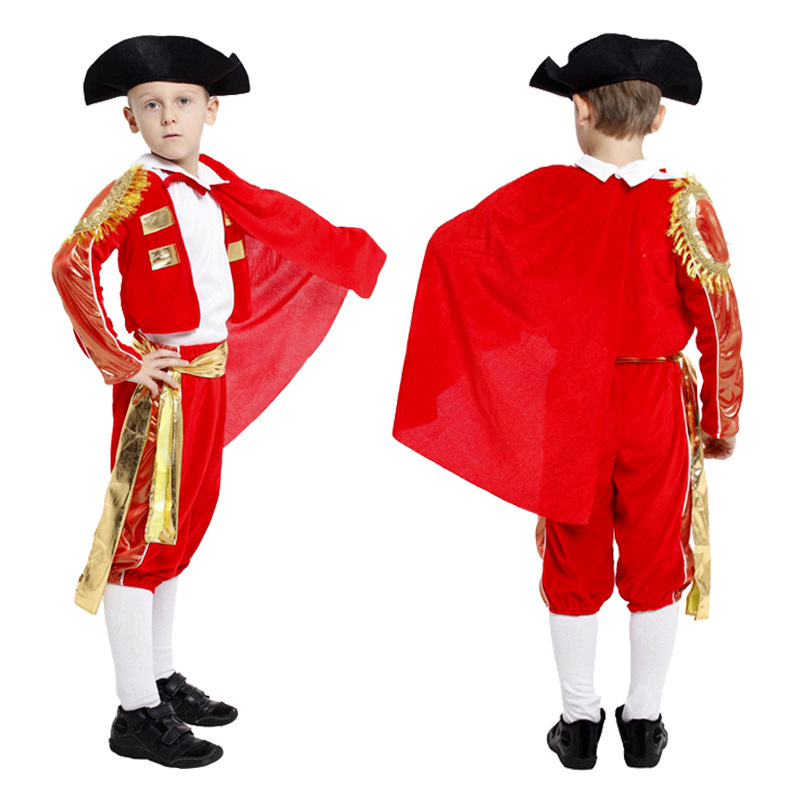 万圣节cos化妆舞会服装儿童斗牛士衣服男士斗牛服西班牙斗牛服饰