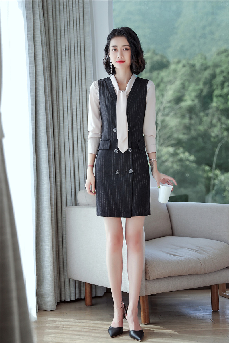 职业装女西装连衣裙ol气质工作服女秋冬正装连衣裙