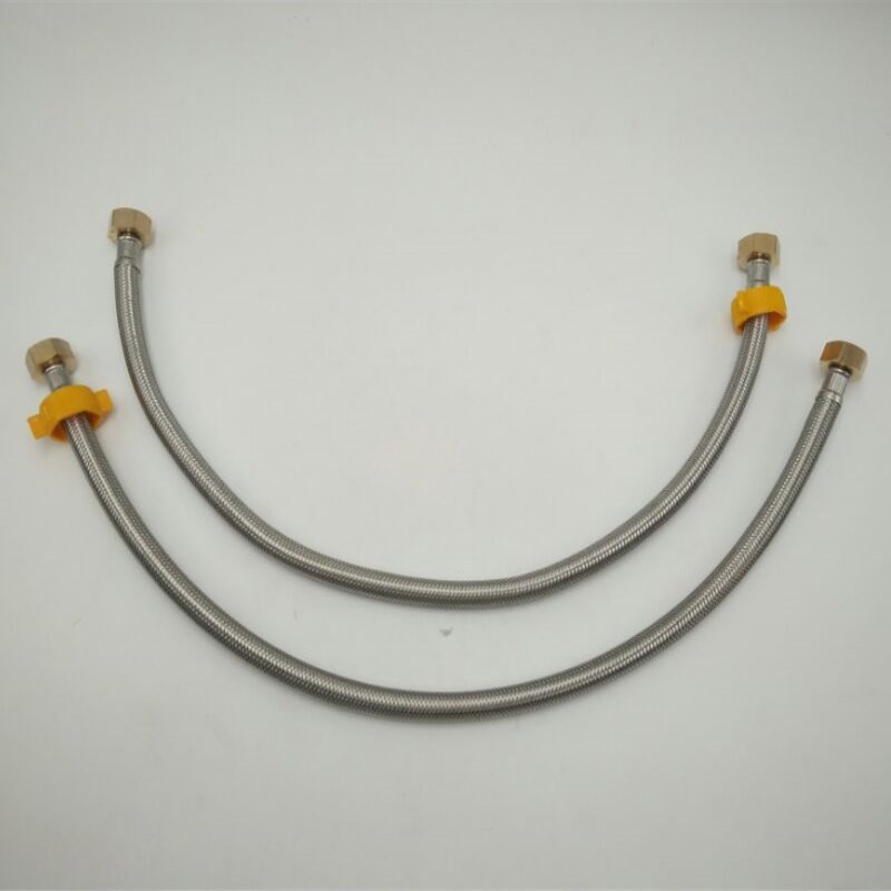 不锈钢双头软管,防爆耐高温编织软管马桶热水器通用进水软管批发