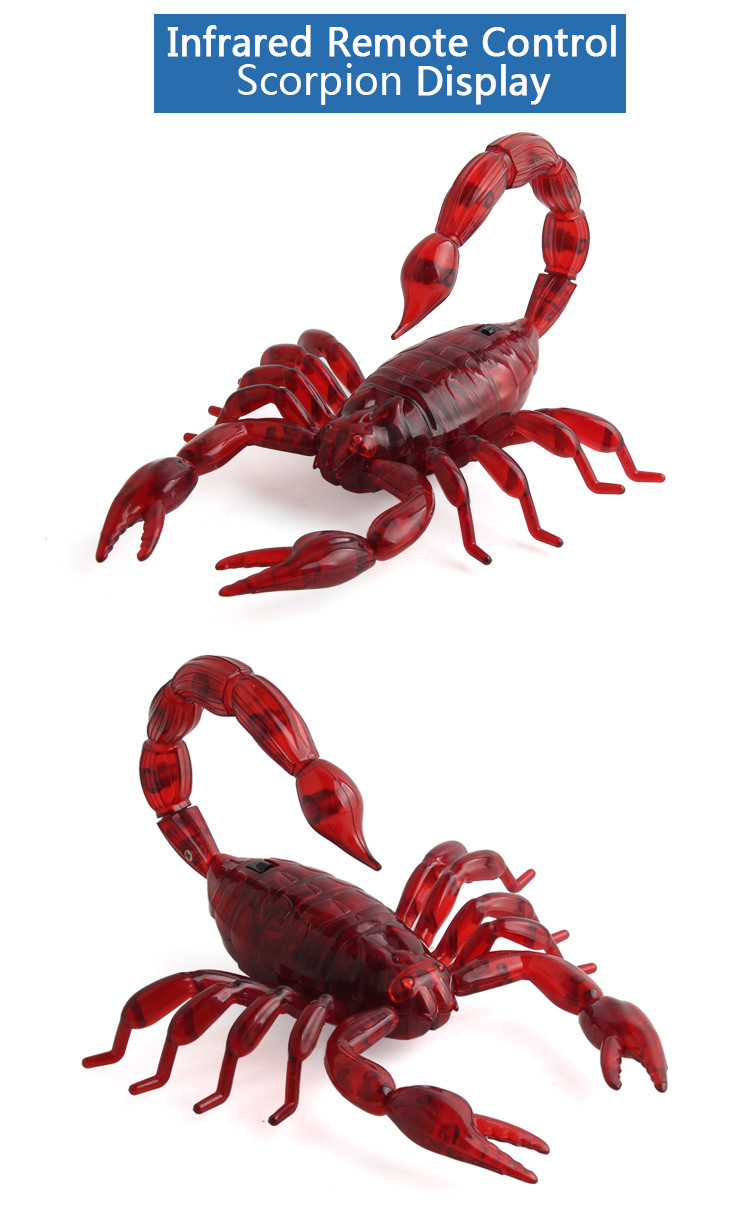 外贸英文版 电动红外线遥控蝎子新奇昆虫类仿真整蛊整人爬行动物