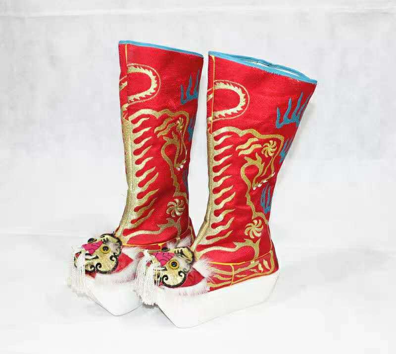 戏剧京剧影视虎头靴 龙靴川剧变脸服装道具靴子 专用 戏剧古装