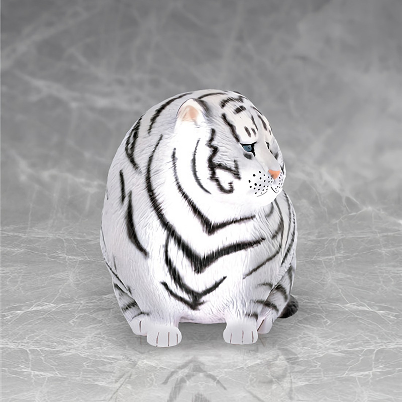 空想造物 小小动物园 不二马大叔 1代胖虎白色款 2代老虎手办盒装