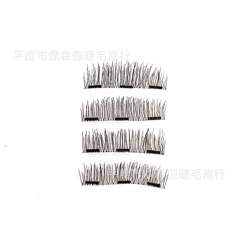 Dignsen False Eyelashes Factory Wholesale Three Magnet Eyelashes Glue-Free Eyelash Large Quantity Customizable Packaging 217