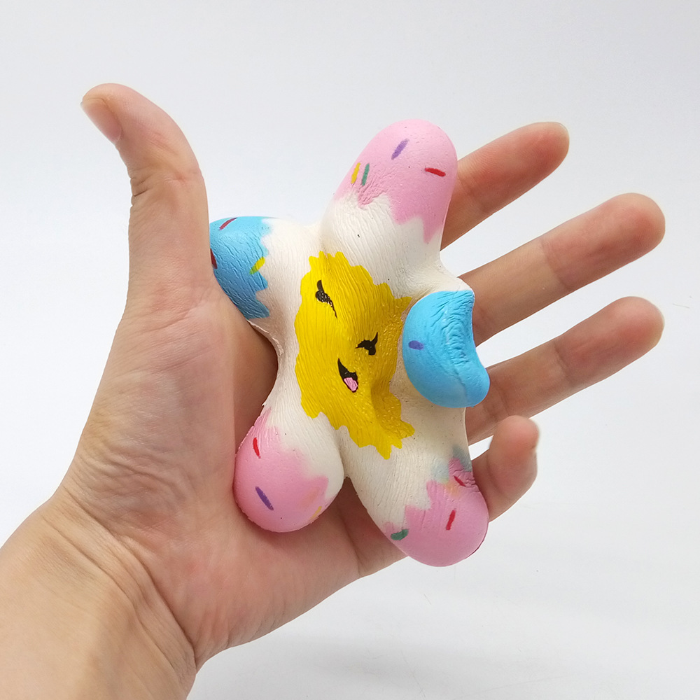 慢回弹玩具squishy 星星慢回弹玩具 仿真笑脸星星 慢回弹星星