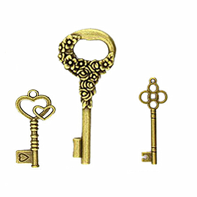 Diy Ornament Accessories Key Pendants Retro Key Creative Metal Key Key Ancient Bronze Pendant