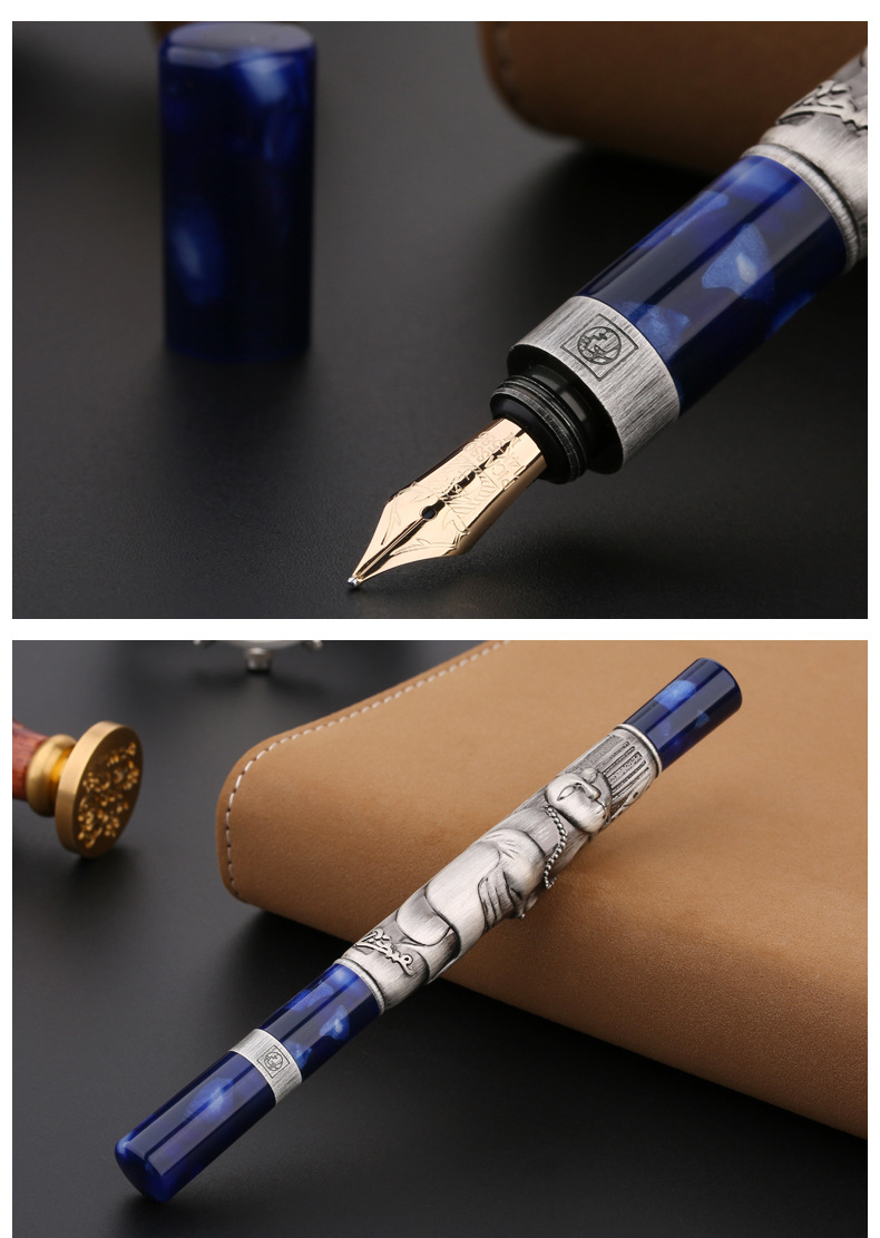 毕加索金笔88成人男士钢笔练字墨水笔金属商务礼盒装送礼礼品刻字