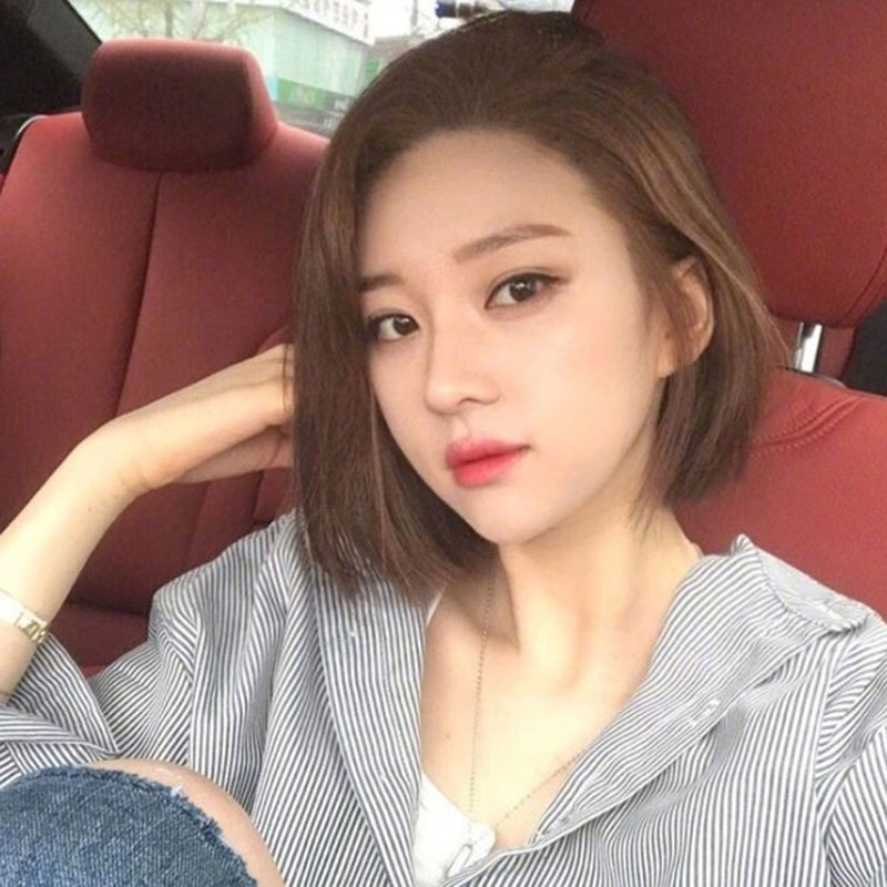 外贸爆款欧美时尚黑色假发女士中分bobo短直发波波头化纤头套批发