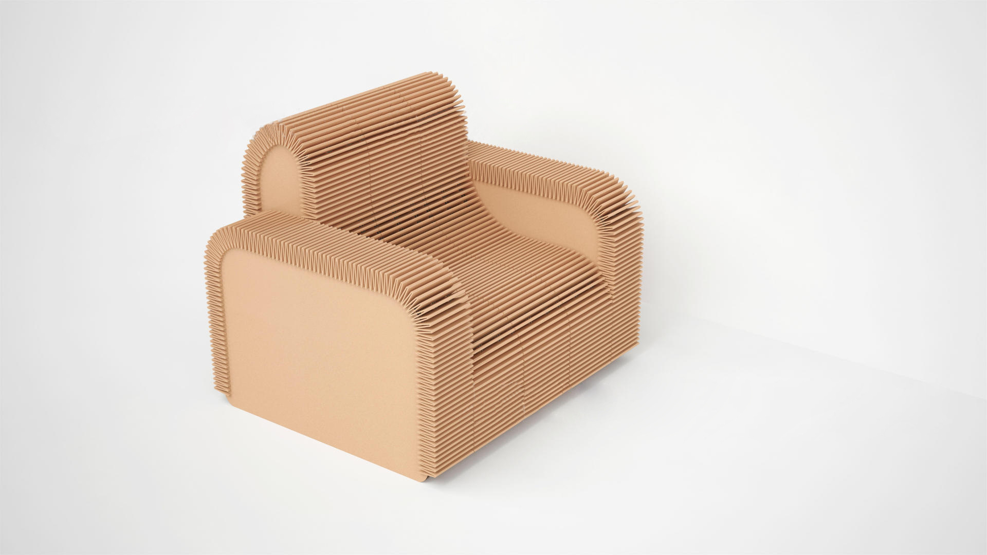 瓦楞创意家居 展览展会氛围装饰 环保纸质家具摆件 震撼风琴沙发