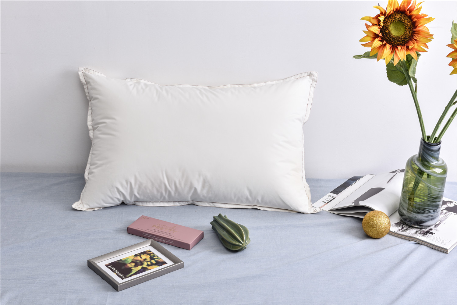 【单只装】防螨 全棉亲肤枕头枕芯护颈枕羽丝绒聚酯纤维长方形枕-报价