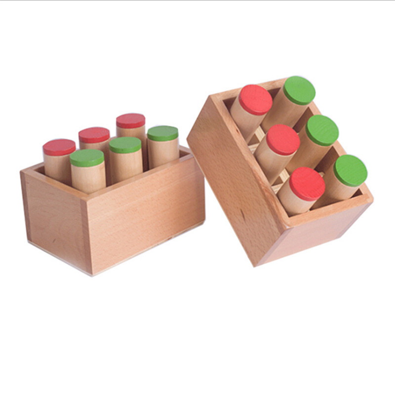 幼儿园蒙氏教具蒙台梭利教具听觉桶音筒 儿童早教益智积木玩具
