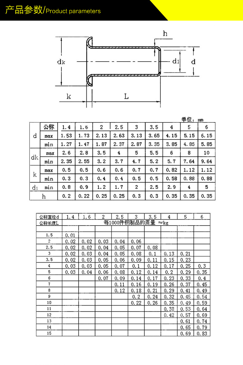 304不锈钢302圆头半空心铆钉厂家316铆钉来图订制刹车片铆钉