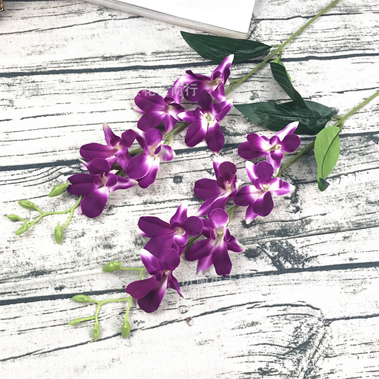 仿真洋兰 仿真花假花批发仿真单支花家居婚庆摄影装饰绢花