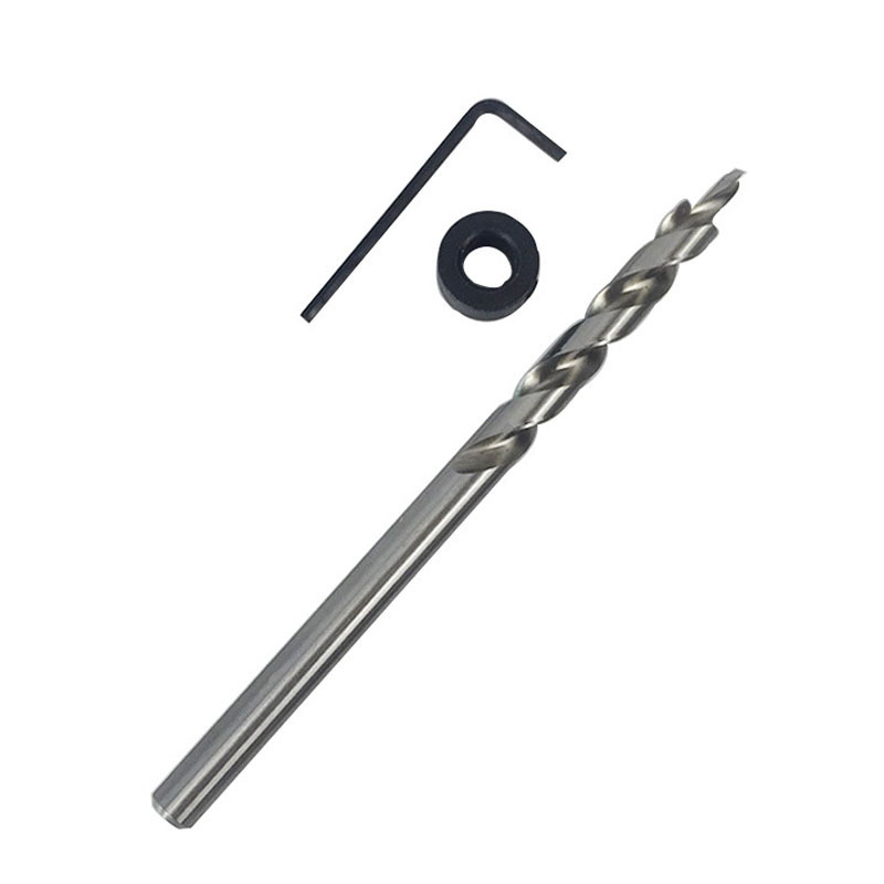 定位二阶钻 9mm加长高速钢木工斜孔器专用配件台阶钻头 9.5mm斜孔