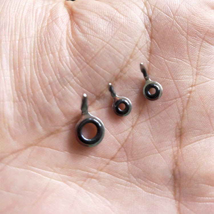 不锈钢导环直柄路亚竿防缠绕导眼阀杆鱼竿配件过线环渔具