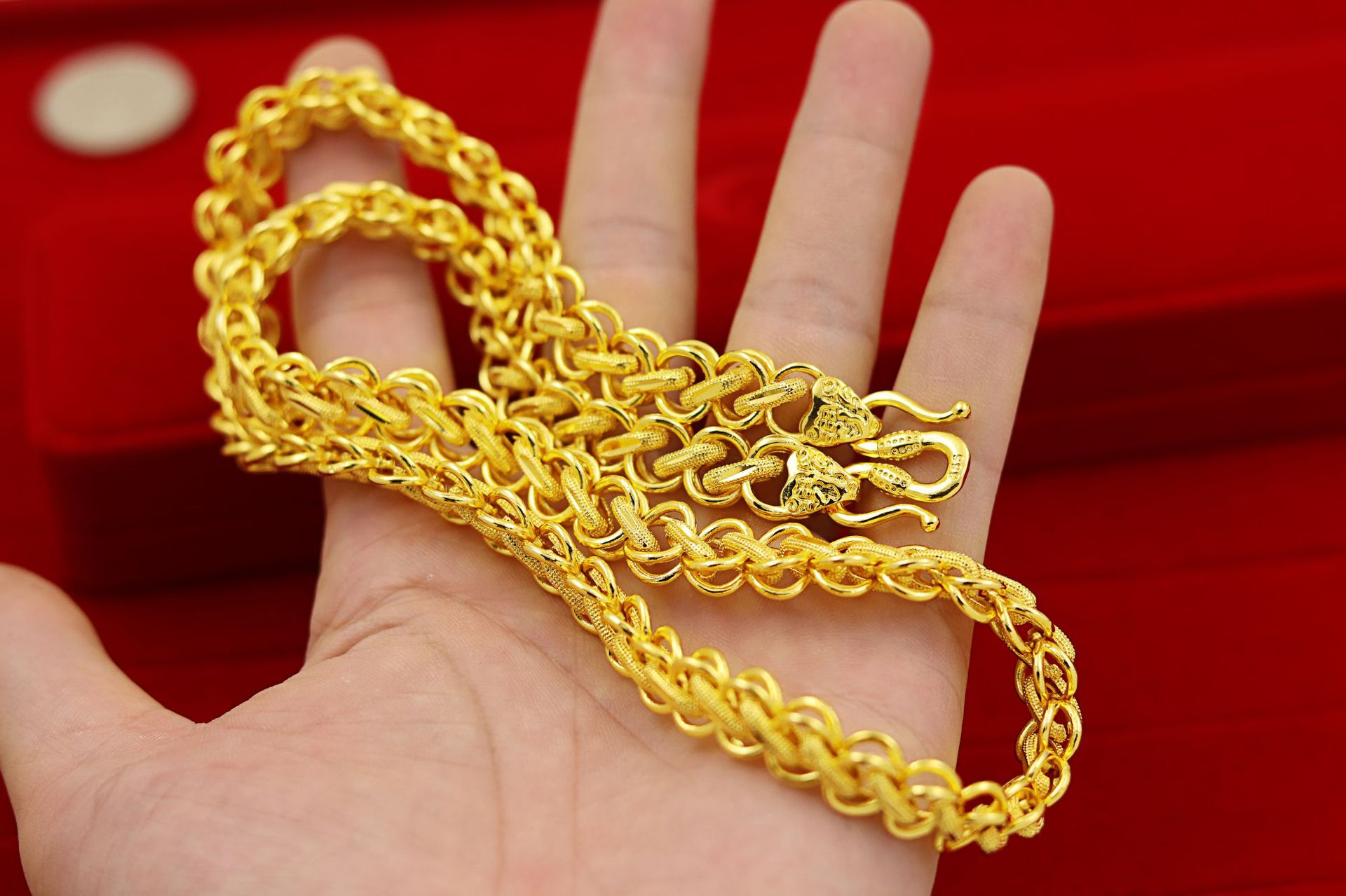 金店同款霸气男士福字泰国链越南沙金项链 男款时尚饰品货源批发