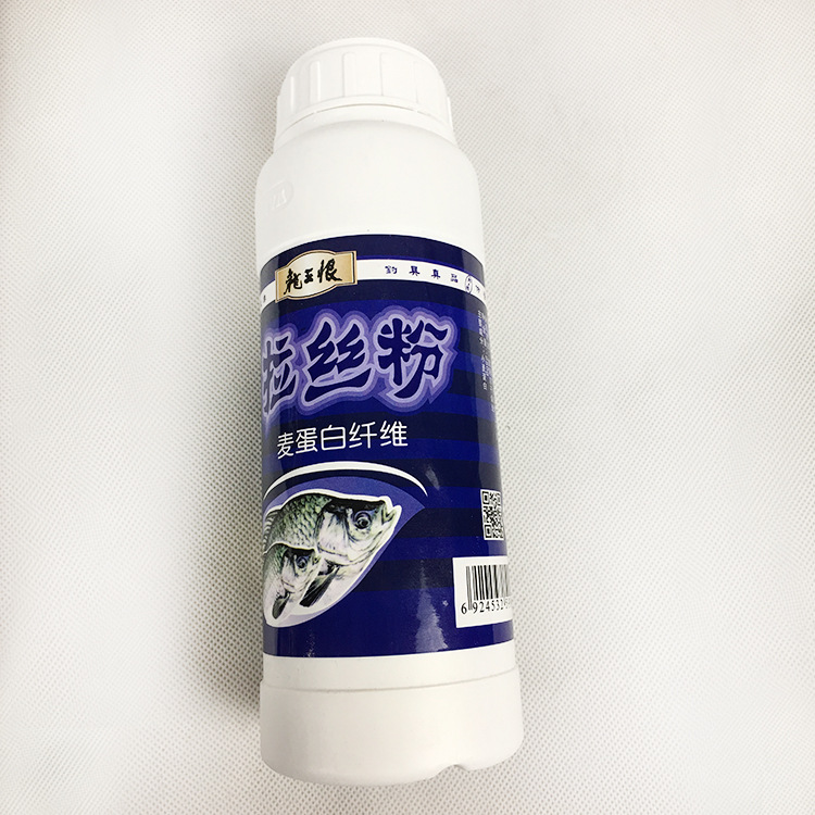 龙王恨鱼饵拉丝粉高品拉丝粉鱼饵添加剂粘粉250g/56瓶一箱批发