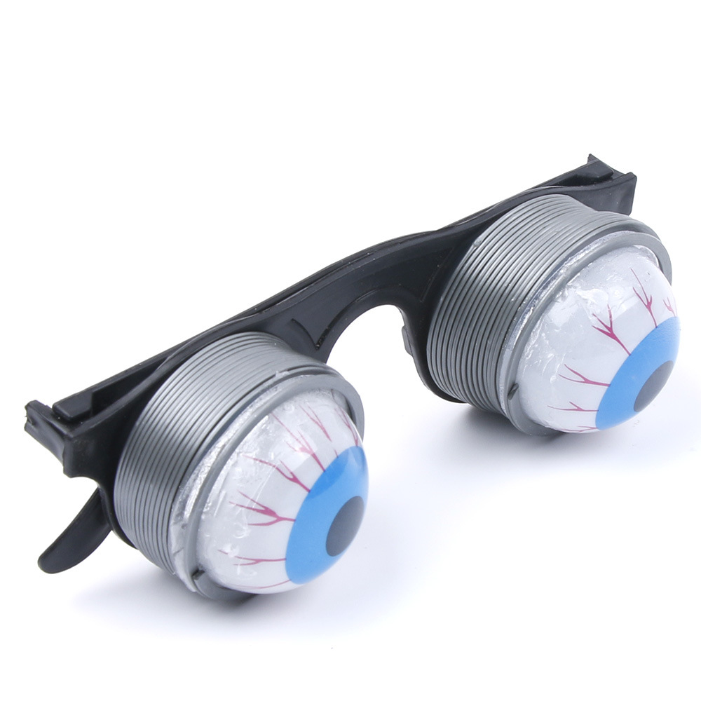 万圣节舞会装扮搞怪恐怖掉眼珠弹簧眼镜整蛊整人创意发泄恶搞道具