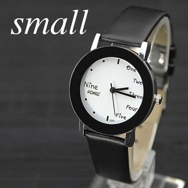 英文简约淘宝热销款礼物韩版流行男女学生儿童石英表情侣手表