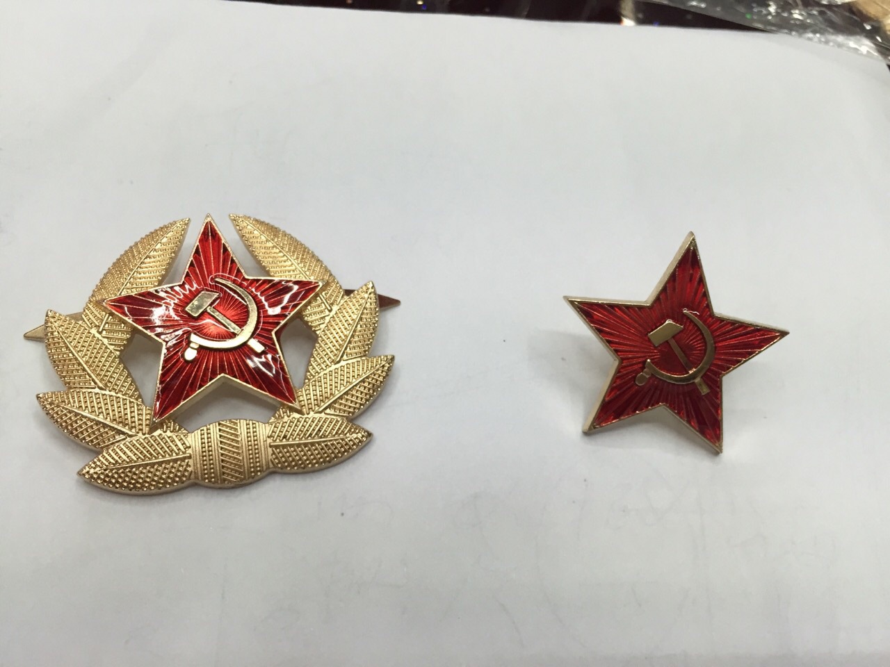 厂家直销合金五角星帽徽麦穗五角星