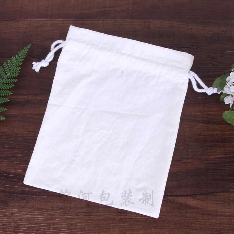 定做白色棉布束口袋 本色环保帆布抽绳背包袋 涤纶束口袋可印logo