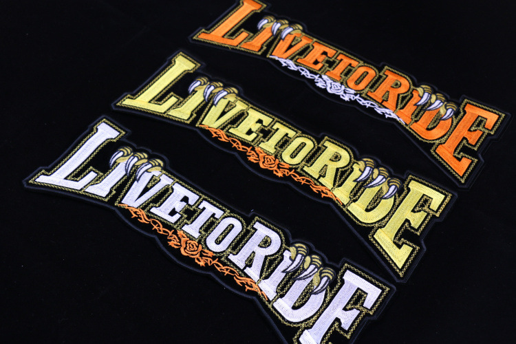 背贴大号布贴骑士皮衣夹克布贴大号补丁贴英文字母摩托车机车款