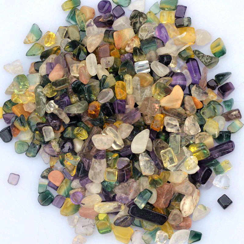 七彩水晶碎石 厂家一手批发 低至5元一公斤 不包邮 多尺寸