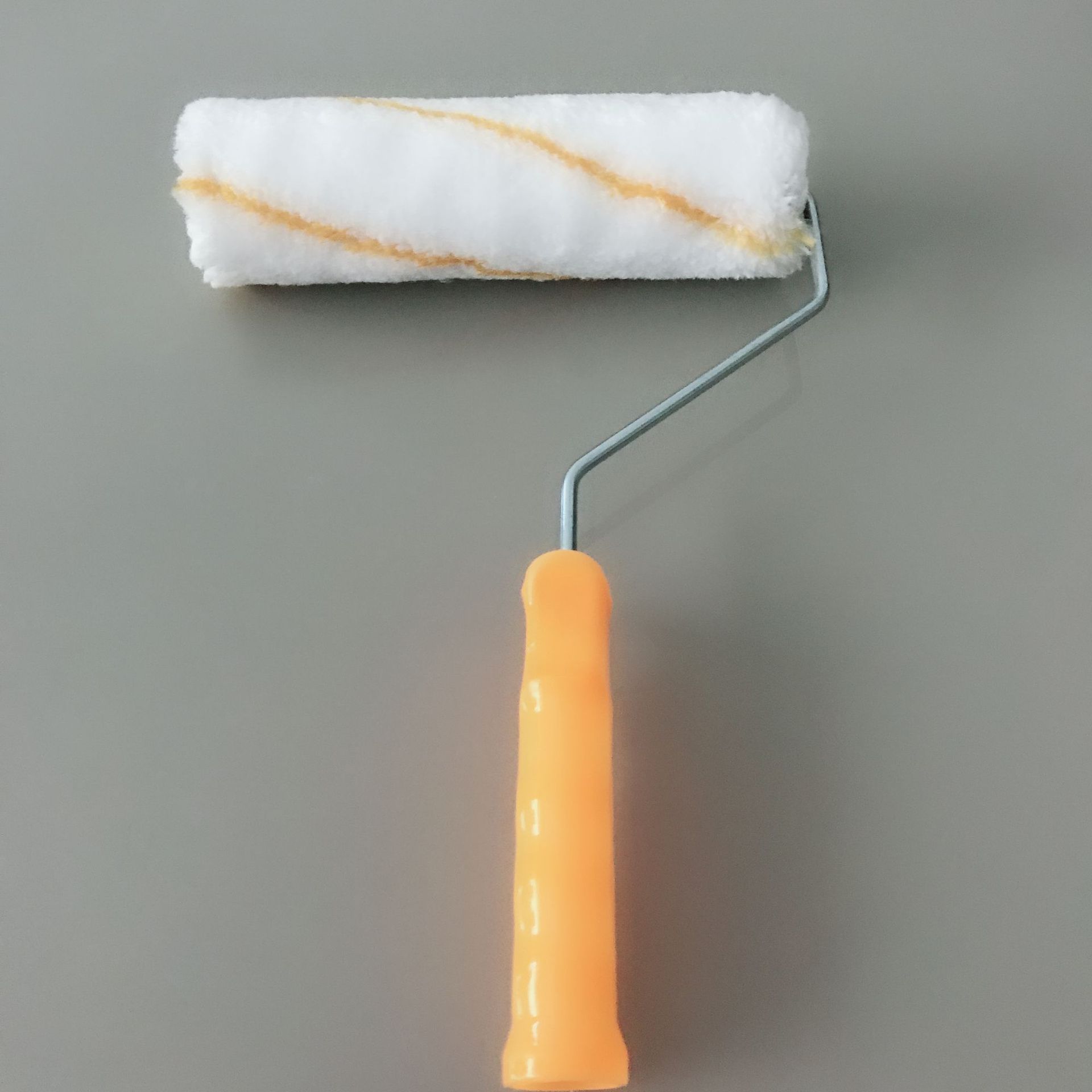 9寸上螺丝滚筒刷 热熔化纤滚子 黄条纹细毛油漆刷 棉线粗毛滚筒