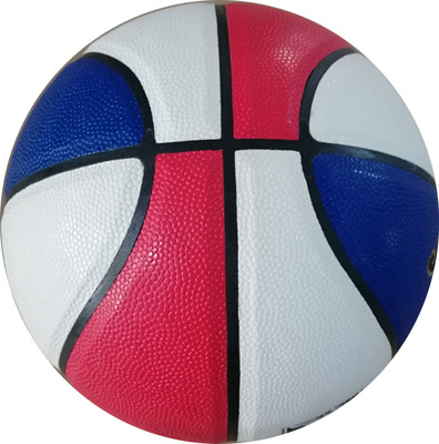 勇冠黄红蓝贴皮5号花球 8501双色红白蓝少年篮球