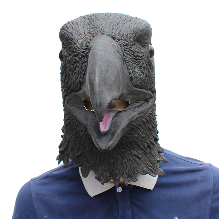 老鹰面具 翱翔太空白鹰头套整蛊逼真面具酒吧cosplay吓人厂家批发