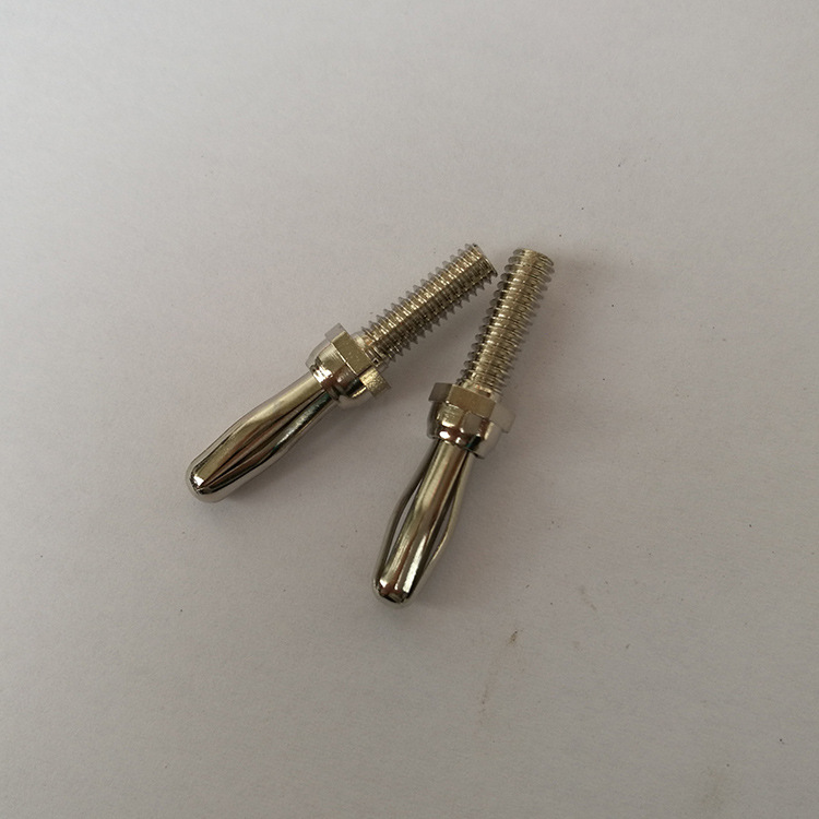 0香蕉插头 全铜十字插头 音箱设备连接插头