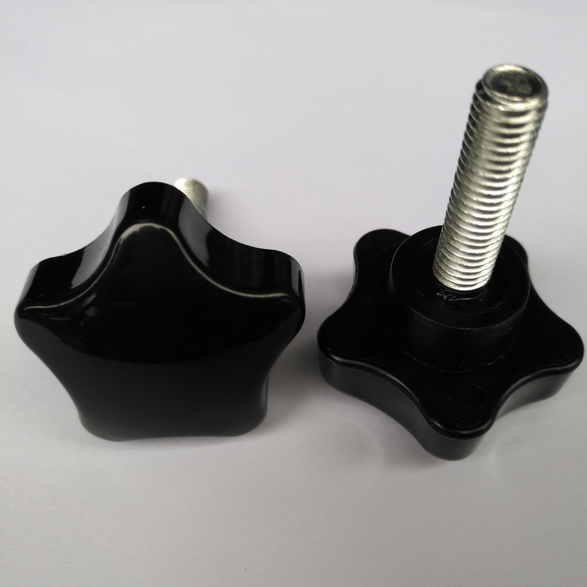 梅花手柄螺丝m8五星梅花胶头螺丝塑料梅花旋钮塑料头长螺丝