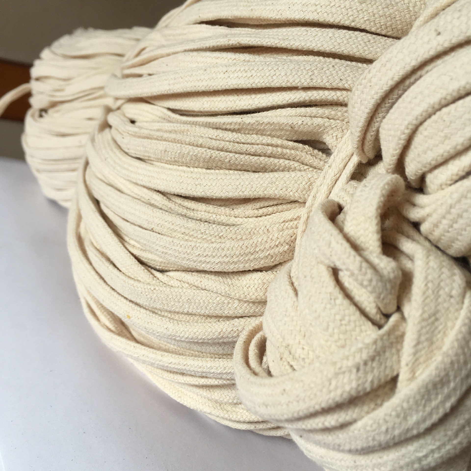 彩色空心扁棉绳 厂家批发黑白色帽绳裤腰绳服装辅料