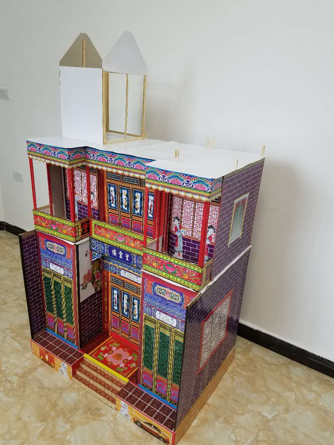 殡葬用品祭祀用品 厂家直销 竹片 灵房 灵屋 纸房子 祭祖周年百日