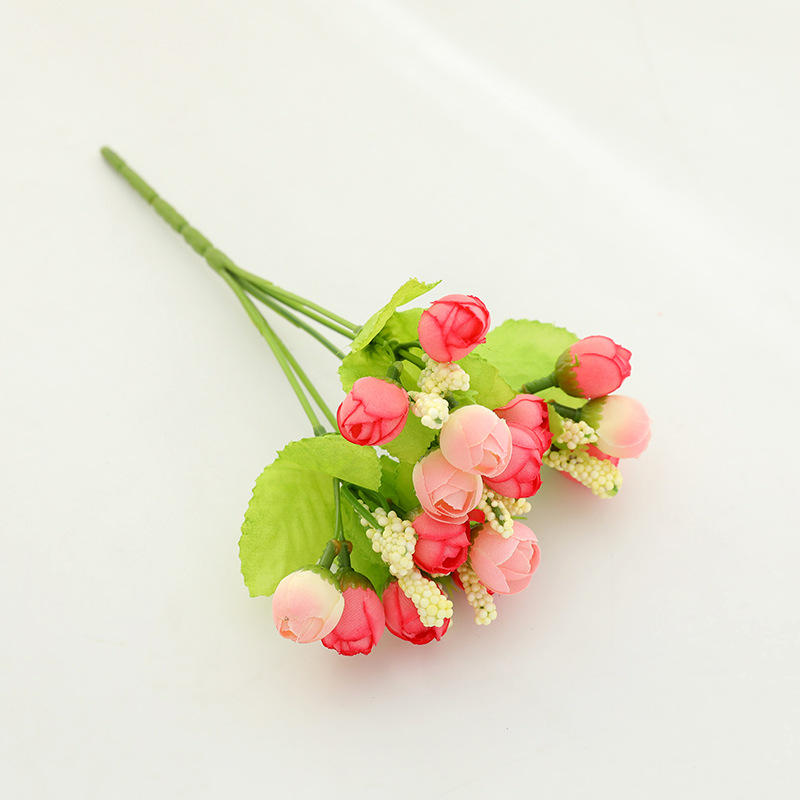 茉初婚庆春色珍珠苞玫瑰花苞星星苞仿真花假花玫瑰蕾舞台背景道具