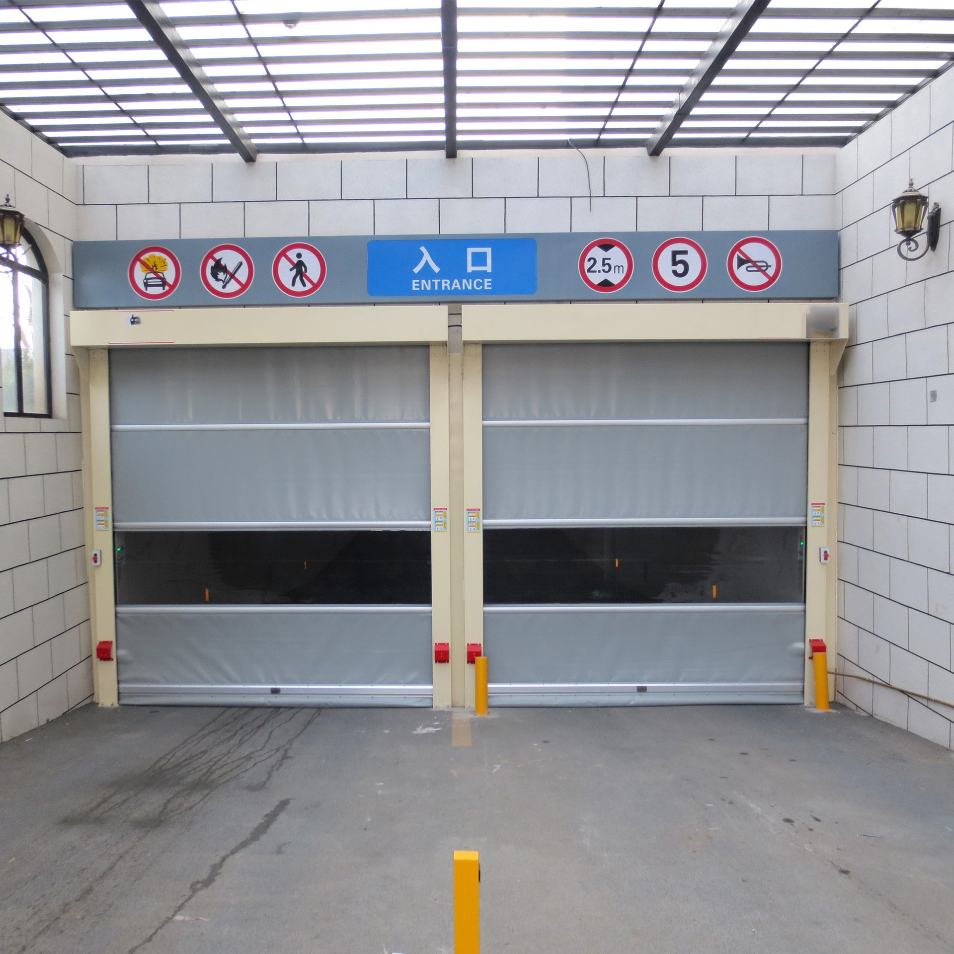 风幕机联用快速卷帘门自动保温门工业快速堆积门遥控电动柔性大门