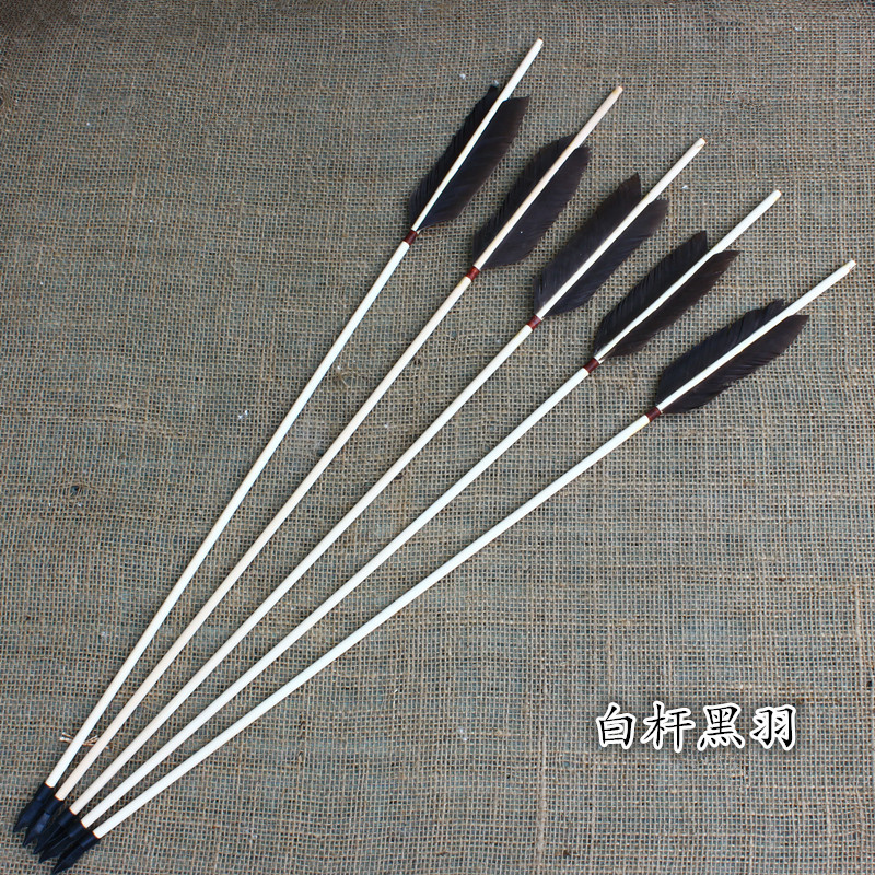 木箭真羽道具箭支影视道具箭仿古室内装饰工艺品景区户外射击射箭