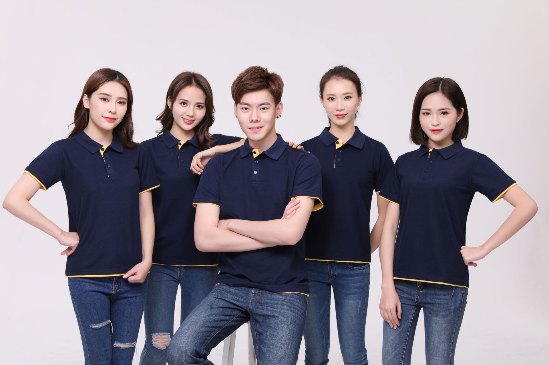 polo衫定制t恤工作服班服diy短袖翻领团体广告衫定做印图logo刺绣