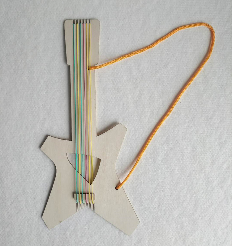 儿童手工diy绘画涂鸦白坯木制吉他幼儿园自制乐器吉它创意材料包