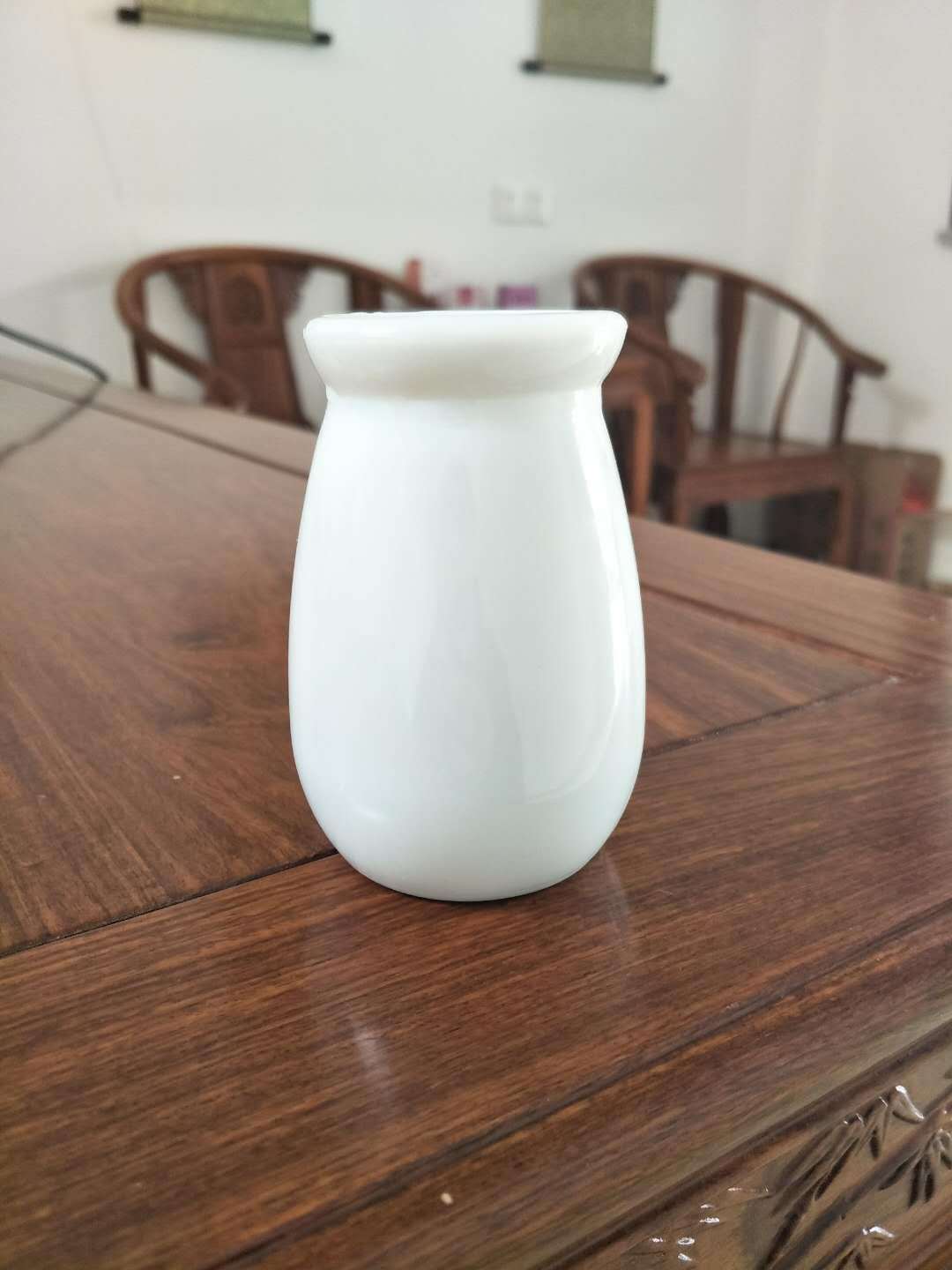 老酸奶罐白瓷奶瓶 玻璃布丁瓶 鲜奶瓶带盖子 透明酸奶玻璃瓶定制