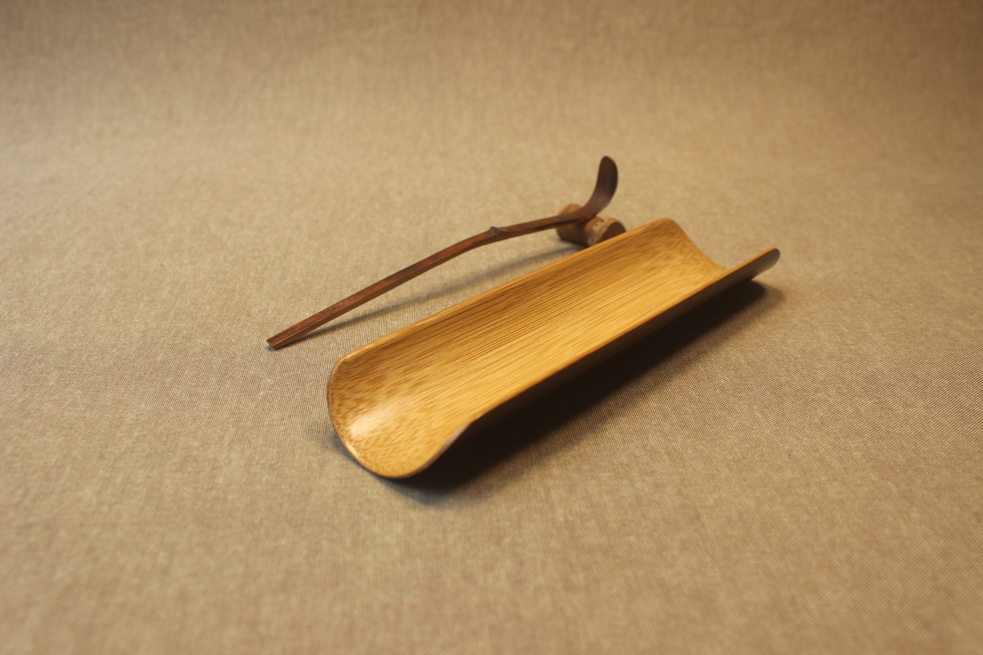 老煤竹茶则竹制赏茶荷 纯手工茶拨 赏茶荷 茶枕 三件套竹制工艺品