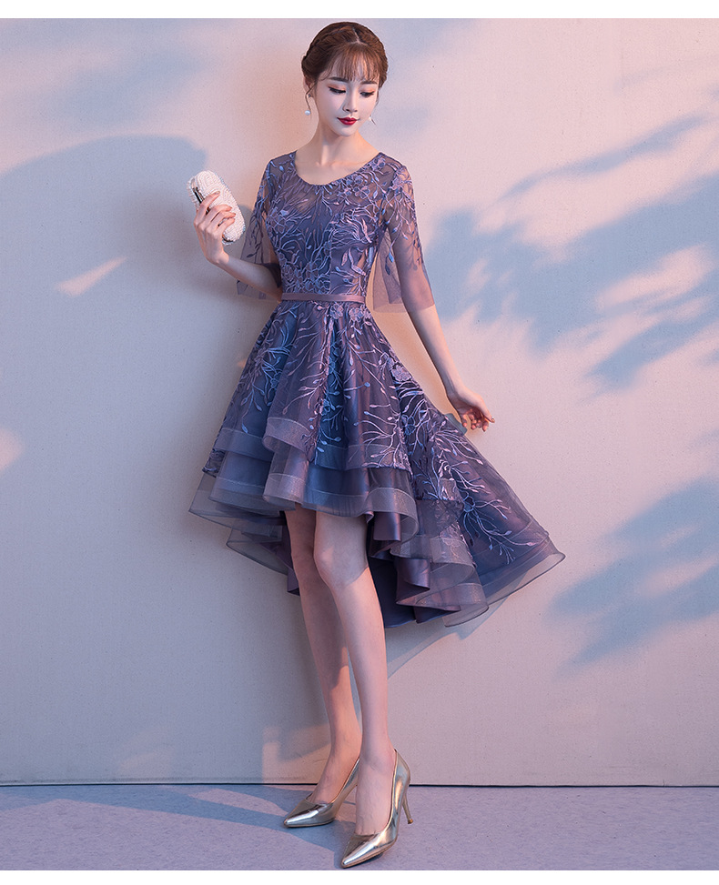 晚礼服2018夏季新款高贵优雅端庄大气名媛短款聚会洋装小礼服裙女